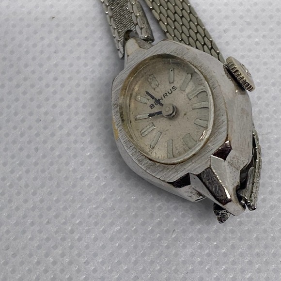 Benrus Accessories - Benrus Ladies Vintage  Silver Stone with Safety Chain Watch